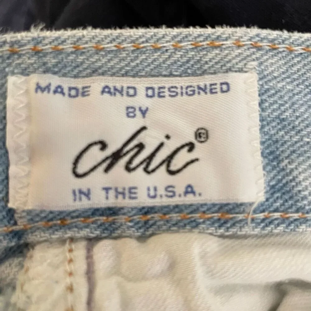 Vtg Chic Kids Acid Wash Jeans 14 High Rise High Waisted Tulip Hem Breakfast Club